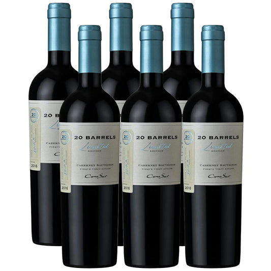 【送料無料】コノスル カベルネ・ソーヴィニヨン 20バレル リミテッド・エディション 750ml×6本[赤/フルボディ/チリ]【北海道・東北・四国・九州・沖縄県は必ず送料がかかります】