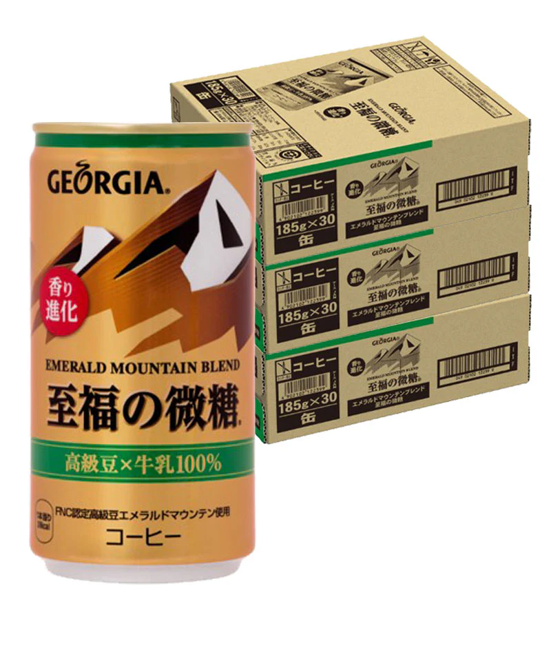 【送料無料】ジョージア エメラルドマウンテンブレンド 至福の微糖 185ml×3ケース/90本