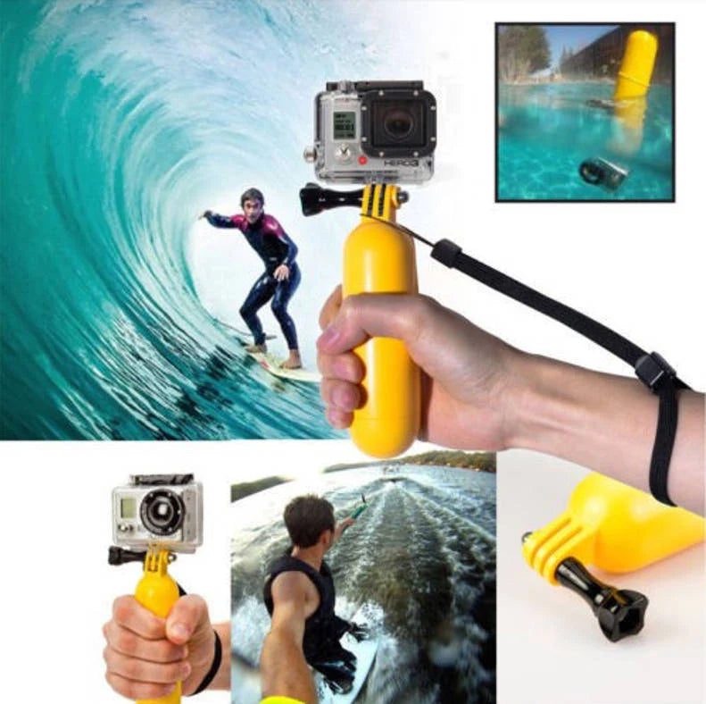 GoProフロート ハンドル グリップ GoPro7/6/5 Hero 7/6/5 アクションカメラ用 フロートマント アクセサリー 握り自分撮り 浮く ウォーター スポーツ用 海 水遊び