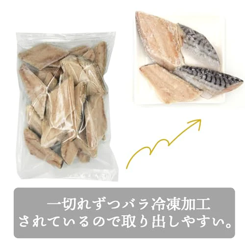 [みさわのやさい] 鯖 骨取りサバ 冷凍 無塩 切り身 訳あり 約1kg（約50gｘ約20切れ入） さば サバ 骨なし バラバラ冷凍