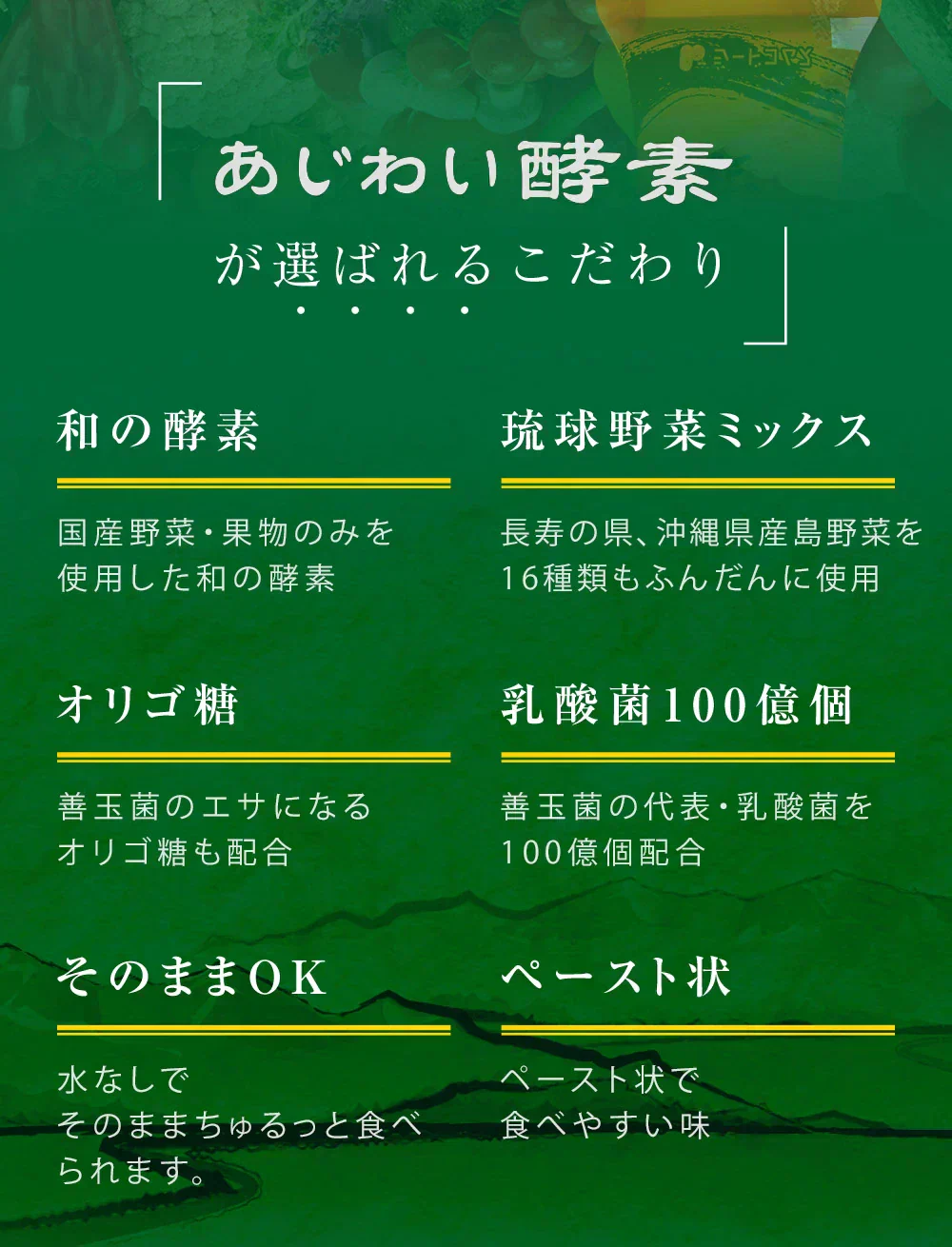 あじわい酵素　シークヮーサー味（31包入り）美容サプリ 国産野菜・果物キノコのみを使用！美容と健康にうれしい成分をプラス！乳酸菌、ビタミンC、ペースト状 ダイエット サプリ ゼリー