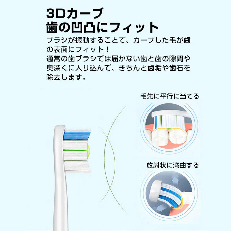電動歯ブラシヘッド ブラック4本 ステイン除去 替えブラシ 4個セット フィリップス 互換 ソニッケアー 個別包装 歯垢除去 プラーク除去 無銅 口腔ケア 音波振動 スペア 予備