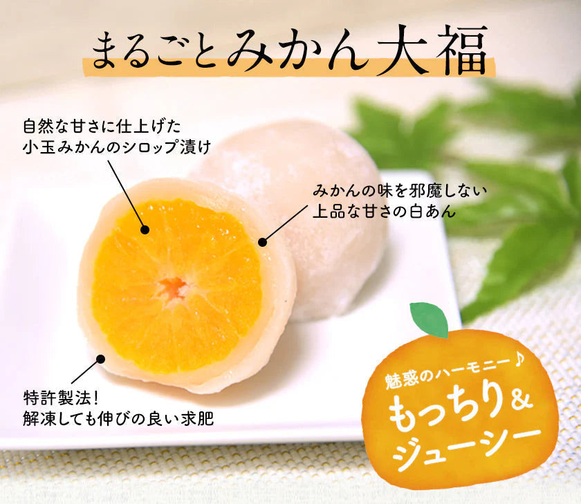 9個入り まるごと みかん 大福 和菓子 高級 ギフト お取り寄せ まるごと ミカン 大福 9個 送料無料 プレゼント 熊本県産 小玉 みかん使用 スイーツ お菓子 白あん 手土産 冷凍　《7-14日営業日以内に出荷予定(土日祝除く)》