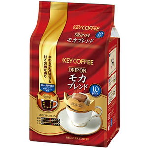 キーコーヒー KEY COFFEE DRIP ON ドリップオン モカブレンド 8g×10袋×6個（60袋）【7〜10営業日以内に出荷】 ドリップコーヒー ドリップバッグコーヒー
