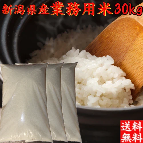 新米 30kg 令和8年 送料無料 新潟産 業務用米 30kg 送料無料 (10kg×3袋) 白米 30kg 送料無料 ブレンド米 在庫処分 訳あり米 業務用 白米 30kg 安い 米