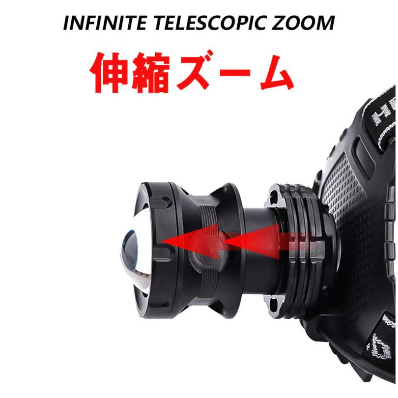 LEDヘッドライト 超強ルーメン 最高輝度 2020最新仕様 5段階の点灯モード(w016)