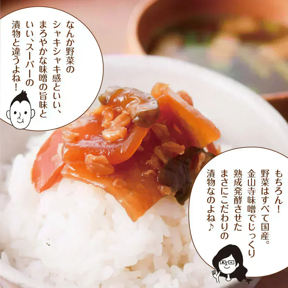 【4個セット】日本橋いなば園 国産五種野菜金山寺味噌漬け 180g ネコポス メール便送料無料