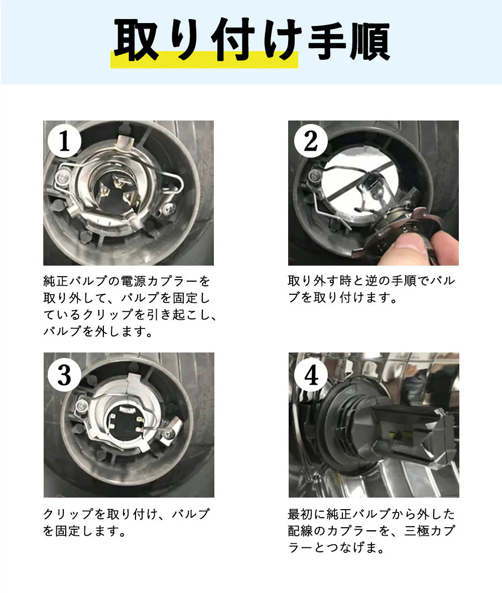 【新車検対応・送料無料】H4 LEDヘッドライト Hi/Lo切替 車/バイク用 ファンレス 12000lm DC12V/24V兼用(ハイブリッド車・EV車対応) 6500K ホワイト 一体型 LEDバルブ h4ledヘッドライト 爆光 車検対応 h4 led ヘッドライト 放熱 静音 業界最新アップグレード版 車用ヘッドライト 1年保証 2個入