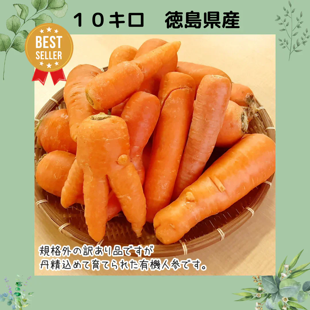 訳ありにんじん　１０キロ　徳島県産