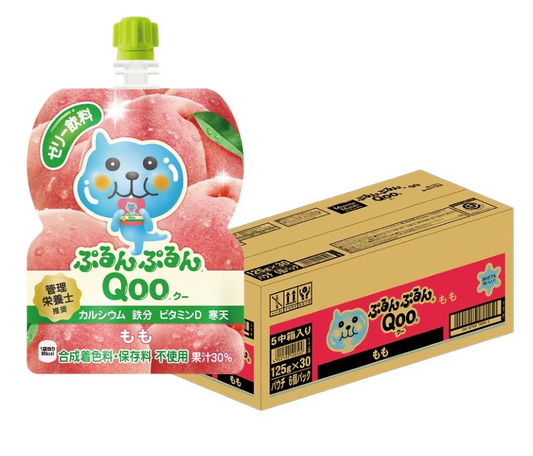 【送料無料】コカ・コーラ ミニッツメイド ぷるんぷるんQoo クーもも ゼリー飲料 パウチ 125g×30個/1ケース