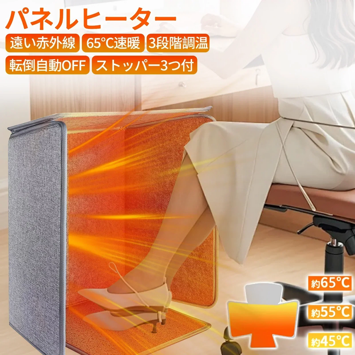 ★激安★＼1分即暖／ デスクパネルヒーター 5面 省エネ パネルヒーター デスクヒータ 遠赤外線 足元 ヒーター 速熱 天面付き 折りたたみ デスクヒーター テレワーク 暖房 4面ヒーター付き 自動OFF コンパクト 軽量 簡単収納 加熱保護 PSE認証 即納 速熱 パネルヒーター 5面 デスクパネルヒーター 遠赤外線 足元 ヒーター デスク 天面付き 折りたたみ 暖房器具 寒さ対策 足温器 省エネ あったかグッズ 即暖 3段階 温度調整