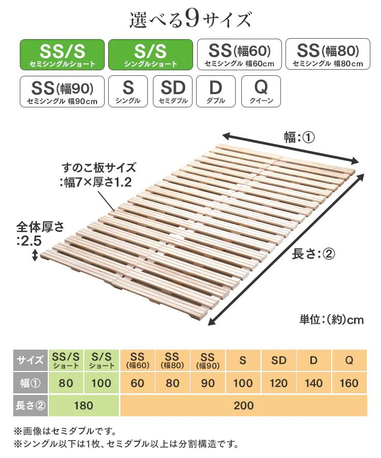 【セミダブル】すのこマット ロール式 すのこベッド 折りたたみ シングル セミダブル ダブル ロールタイプ シングルベッド セミダブルベッド ダブルベッド ベッド 布団干し 巻く ロール 寝具 来客用 すのこ 布団 折り畳み 除湿シート 除湿マット