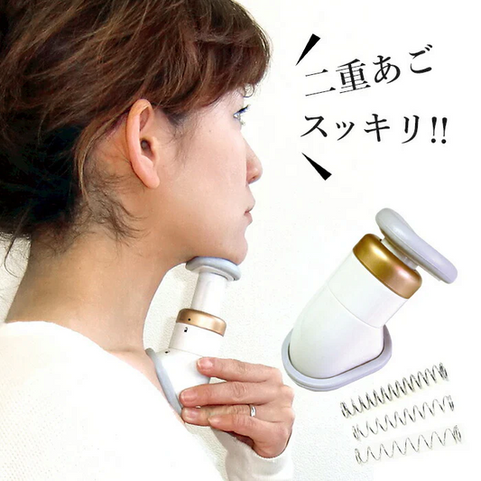 【手軽に二重あご解消】二重あごスリマー 二重あご 美容 フェイスライン 小顔 簡単 手軽 美容雑貨 ダイエット マッサージ  二重顎 解消 肩こり 解消 ストレッチ スマホ首 むくみ コンパクト 持ち運び 強度調節