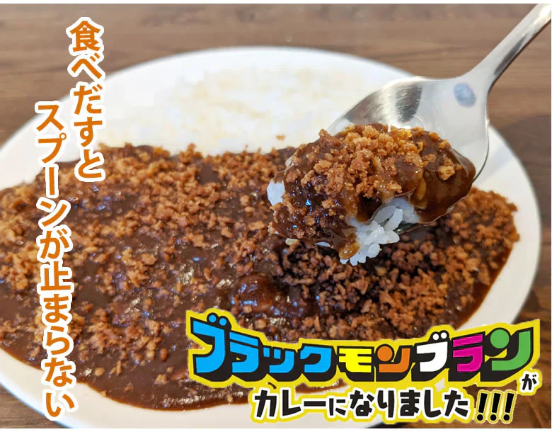 ブラックモンブラン カレー 送料無料 2食 クランチ付き スパイス 牛肉 レトルト