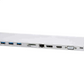 Amazonベーシック 訳あり　ドッキングステーション Type-C アルミニウム製 ディスプレイポート、HDMI、VGA、USB-A×3、イーサネット、SD/TFカードリーダー、オーディオ、Type-C充電ポート付き(PD 100W) シルバー