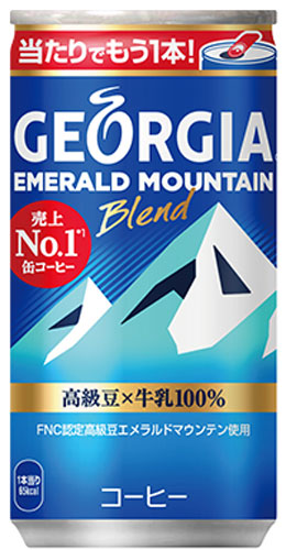 コカ・コーラ ジョージア エメラルドマウンテンブレンド 185g 缶 120本 (30本入×4 まとめ買い) 〔コーヒー〕