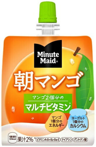 コカ・コーラ ミニッツメイド 朝マンゴ 180g パウチ 24本入 ゼリー飲料 おやつ 手軽 朝マンゴー マルチビタミン