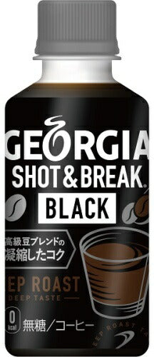 コカ・コーラ ジョージア ショット&ブレイク ブラック 温冷兼用 195ml ペットボトル 60本 (30本入×2 まとめ買い) 〔コーヒー 無糖〕