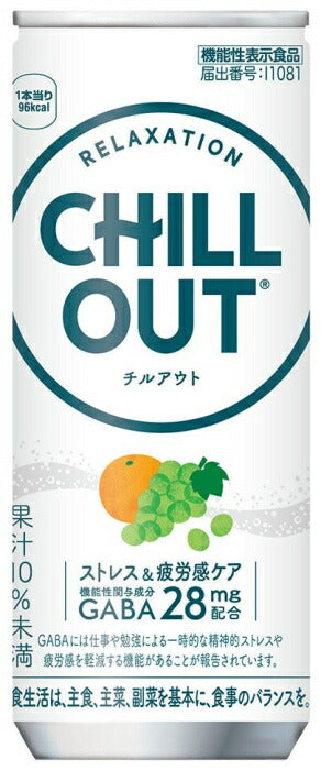 コカ・コーラ チルアウト ストレス&疲労感ケア 250ml 缶 30本入 ギャバ カフェインゼロ リラックス 機能性表示食品 果汁