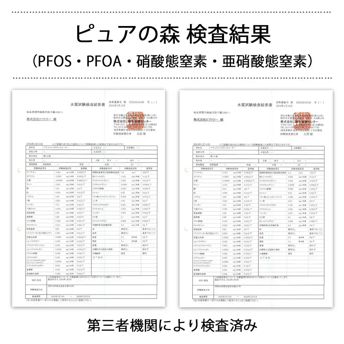 【1ケース】  国産 天然水 ピュアの森 2000ml 6本 硝酸態窒素 亜硝酸態窒素 検査済み PFOS PFOA 検出限界以下