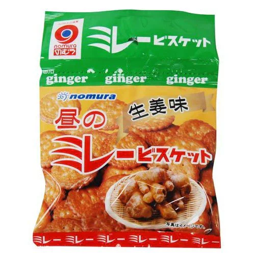 送料無料 のむら ミレービスケット 昼のミレー 生姜味 4連 10個セット