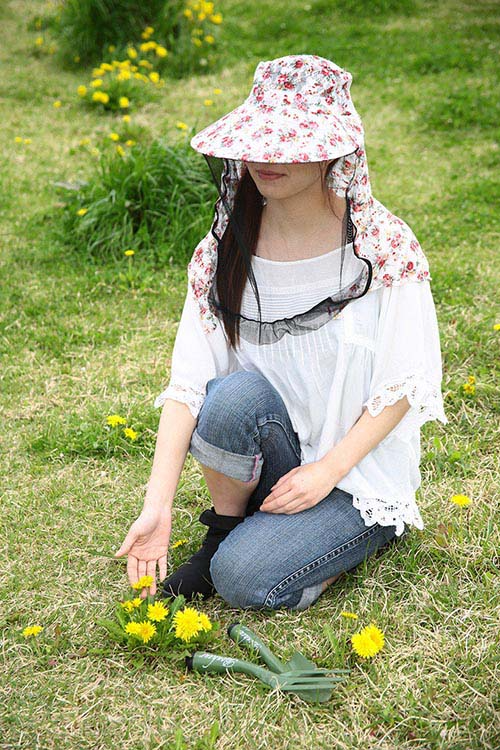 【ピンク×ホワイト】虫よけ 帽子 花柄 レディース 虫よけレースハット  UVカット 農作業 ガーデニング