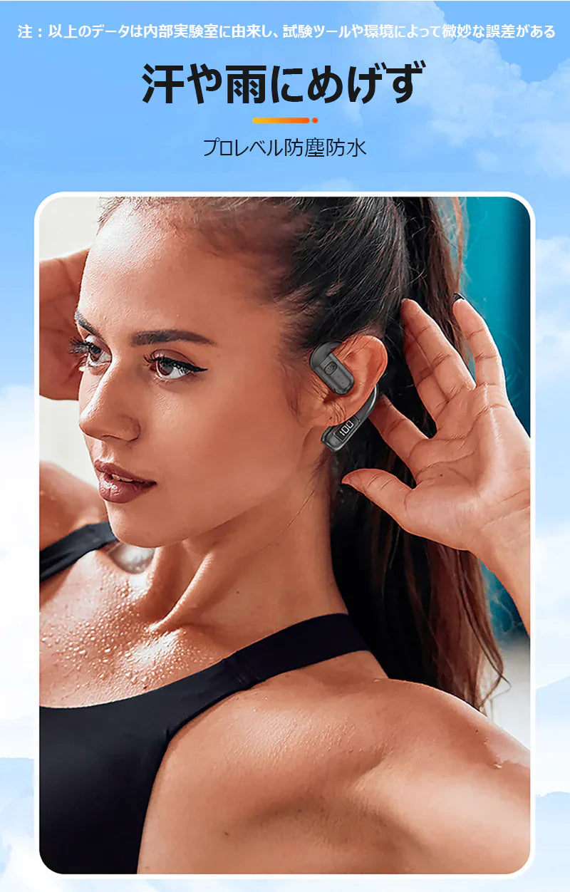 【携帯2台同時接続】ワイヤレスイヤホン 片耳 bluetooth5.5 左右耳兼用 180度回転 耳掛け式 ブルートゥースイヤホン 耳を塞がない オープン式 快適 iPhone/Android適用 ハンズフリー s134D(ホワイト)