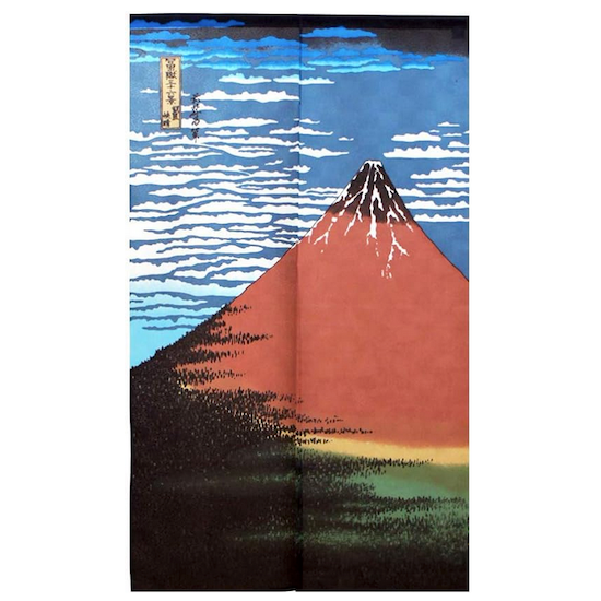 のれん 赤富士 (約)幅85cm×丈150cm