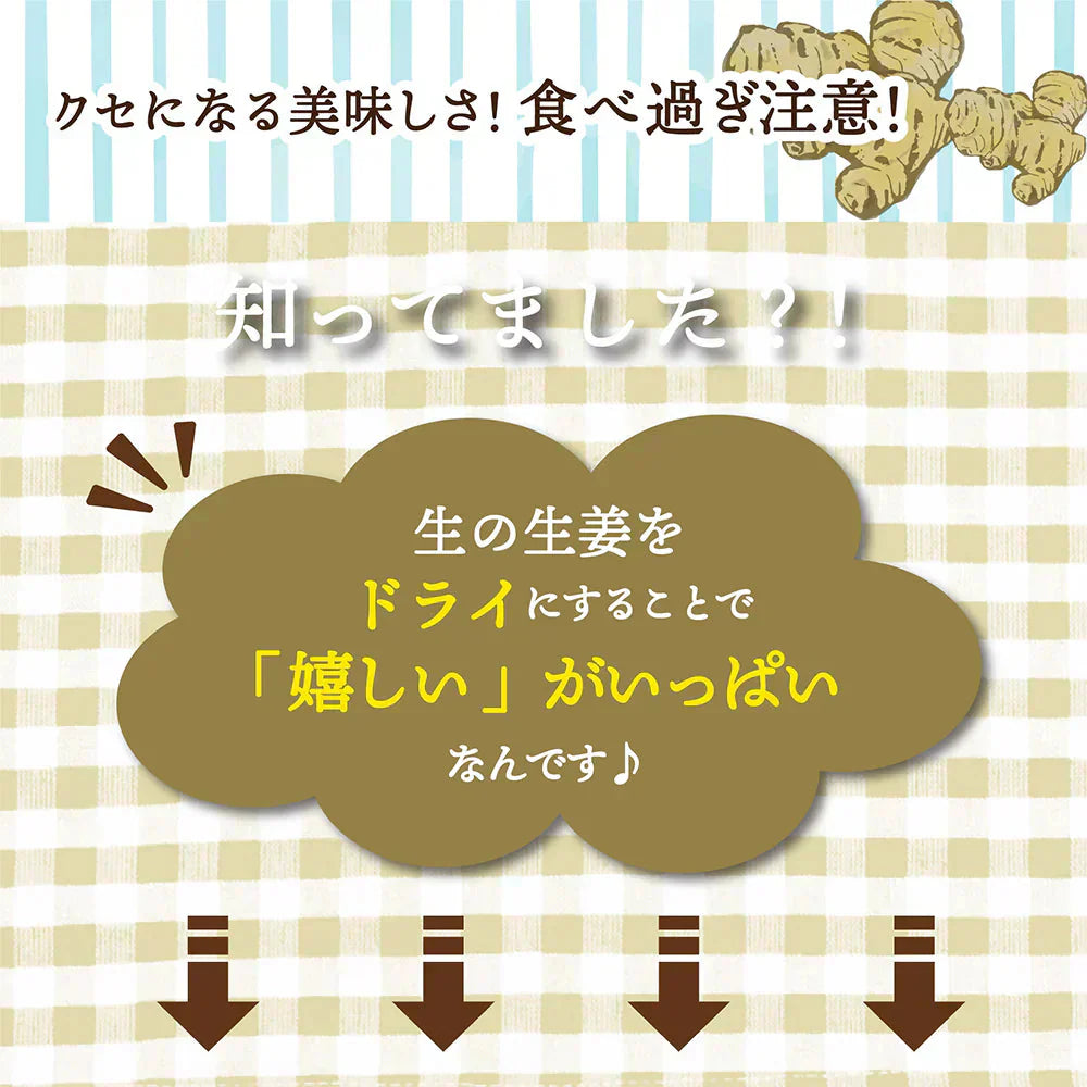 高知県産 生姜糖 100g ドライフルーツ 希少な純国産 送料無料 紅茶 おしゃれスイーツ チャック付きで開封後も便利 しょうが ジンジャー