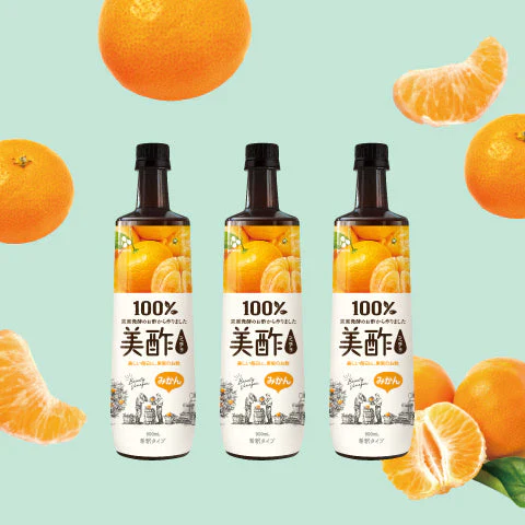 美酢みかん900mL 3本セット 炭酸水・水・牛乳で割ってお召し上がりください！ビール割もおすすめです！飲むお酢 飲む酢 お酢飲料 みちょ ミチョ 韓国