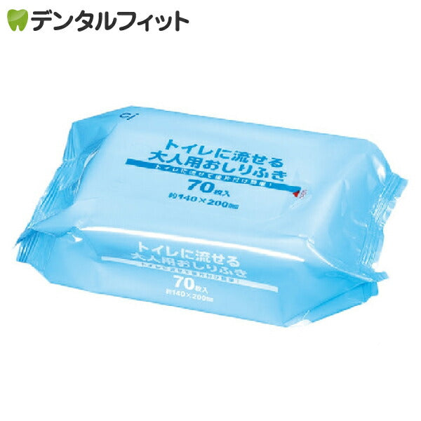 トイレに流せる大人用おしりふき 1パック(70枚) Ciメディカル