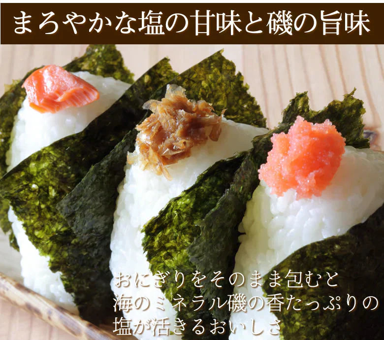 塩のり 海苔 味付け塩海苔 有明海産 送料無料 半形20枚 お取り寄せ お取り寄せグルメ 有明のり 焼きのり 熊本 天草 ご飯のお供 おにぎり 乾物 乾海苔 のり