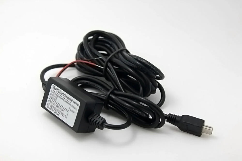 ドライブレコーダー 常時電源ケーブル MiniUSB ミニUSB端子 自動車 降圧ケーブル 3.5ｍ ドラレコ用電源ケーブル 8V 12V 24V対応 駐車監視用 3.5メートル 乗用車