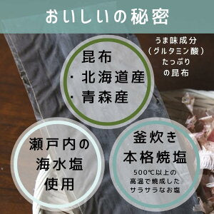 [2袋セット] 昆布美人お汐さん 165g だし塩 万能調味料 昆布入り焼塩 瀬戸内の釜炊き塩