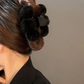(ブラック)ヘア留め ヘアアクセサリー フェイクファーバンスクリップ 髪飾り 上品 パーティー飾り