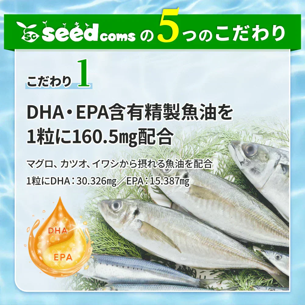 お魚カルシウム＆DHA+EPA（約1ヶ月分） オメガ3 DHA&EPA 不飽和脂肪酸 ドコサヘキサエン酸 エイコサペンタエン酸 ドコサペンタエン酸 カルシウム