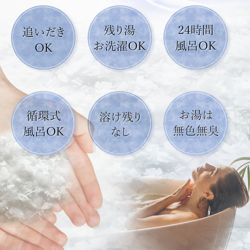 【3人シェア買いでお得】(45回分) 入浴剤 バスソルト 浴用化粧品 保湿 (国産 天然成分) 計量スプーン付 無香料 EPSOPIA