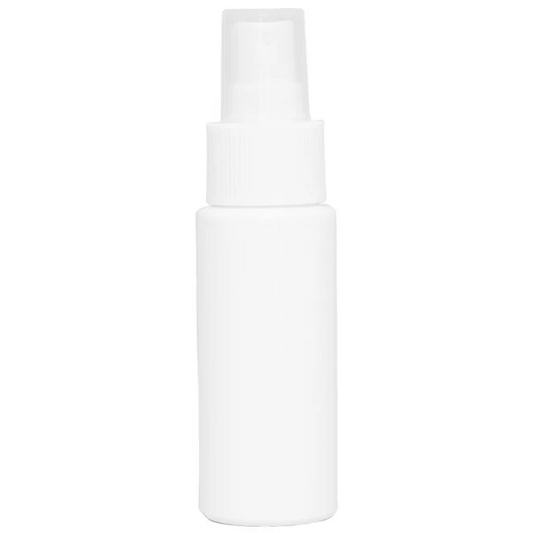 スプレーボトル 50ml PE ストレートボトル [ ボトル：ホワイト ／ スプレー：ホワイト ]