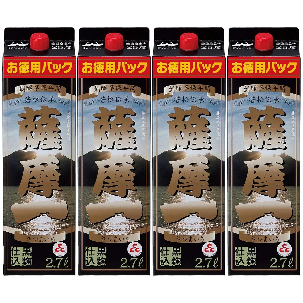 若松酒造 薩摩一 芋 25度 2700ml（2.7L）×4本