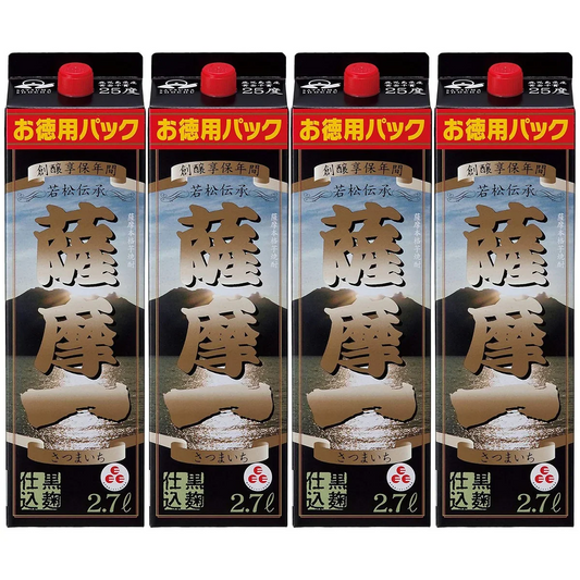 若松酒造 薩摩一 芋 25度 2700ml（2.7L）×4本