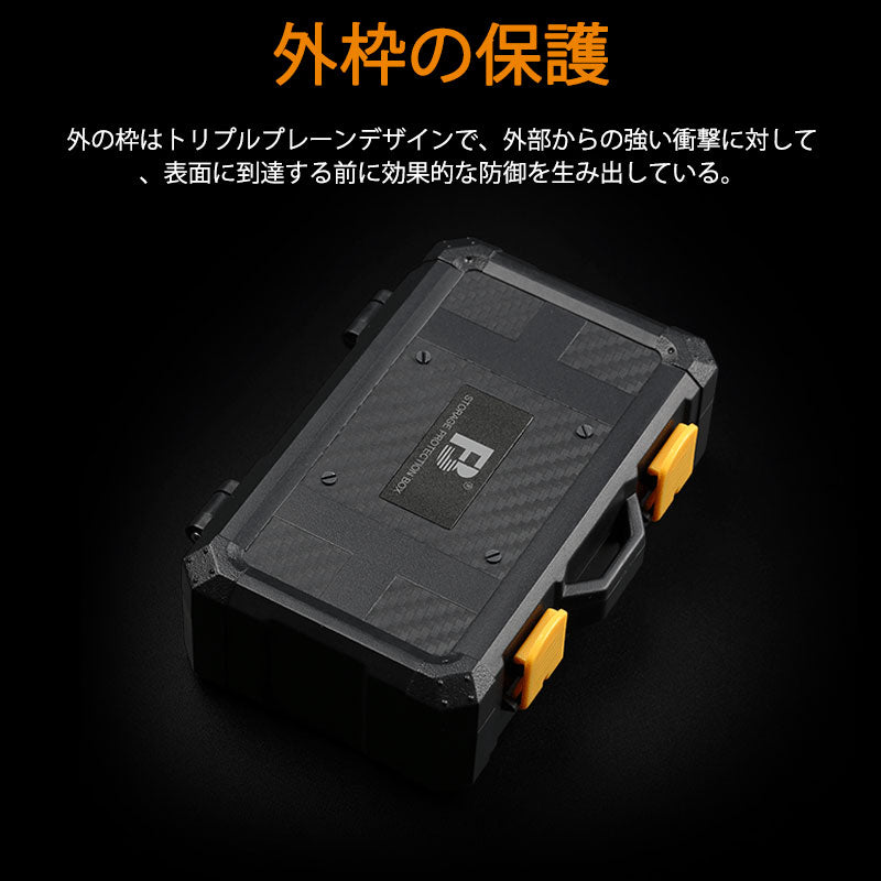 メモリカード収納ケース カメラバッテリー2個 TF9枚 SDカード5枚 CFカード2枚またはXQDカード2枚収納できる ポータブル ケース コンパクト 大容量