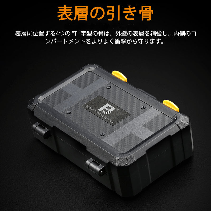 メモリカード収納ケース カメラバッテリー2個 TF9枚 SDカード5枚 CFカード2枚またはXQDカード2枚収納できる ポータブル ケース コンパクト 大容量
