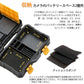 メモリカード収納ケース カメラバッテリー2個 TF9枚 SDカード5枚 CFカード2枚またはXQDカード2枚収納できる ポータブル ケース コンパクト 大容量