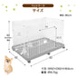 【グレー】ペットケージ 1段 小型犬 中型犬 猫 うさぎ 幅92×奥行62×高さ64cm 全5色 キャスター付き 折りたたみ 組立 カンタン おそうじ 室内 ハウス