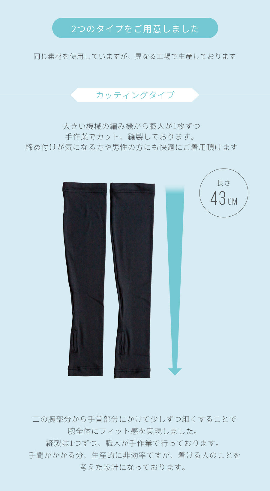 【カッティングブラック】cool cycle クールサイクル アームカバー 冷感 uvカット率99.9％ レディース 可愛い おしゃれ メンズ ひんやり 紫外線対策 夏用 指あり 腕カバー 涼しい 日焼け運転 日焼け防止 日本製 遮光 日除け アウトドア 遮光 グッズ ロング スポーツ 日焼け対策【送料無料】