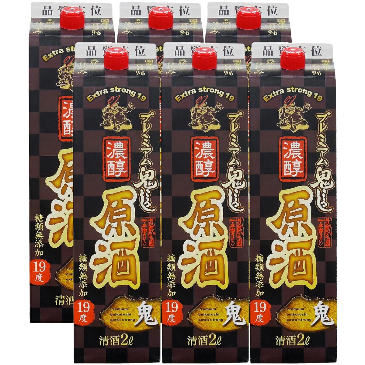 【送料無料】小山本家 プレミアム鬼ころし 濃醇原酒 19度 2L 2000ml×6本/1ケース