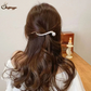 (ホワイト)キラキラヘアピン クリップ 花 パール付き ヘア留め ヘアアクセサリー ヘア爪 クランプ かわいい オシャレ 髪飾り 大人 春夏秋