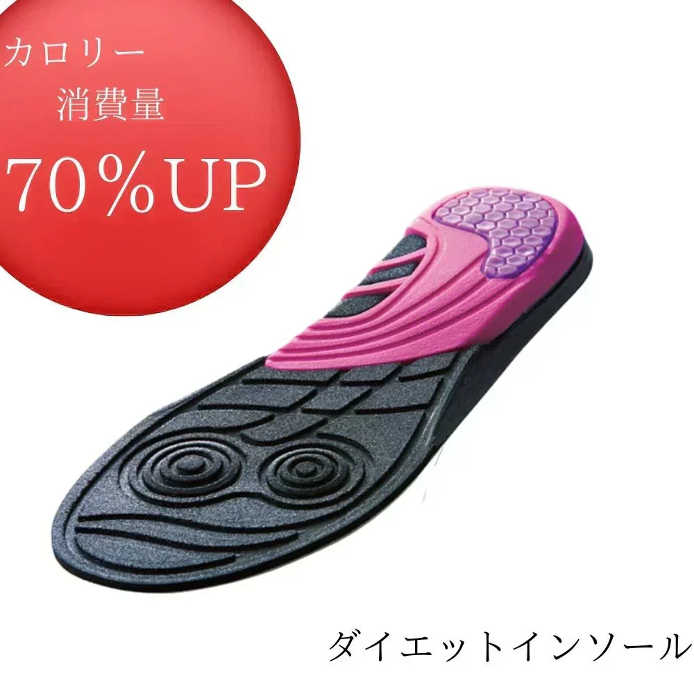 体幹筋エクササイズインソール ツインボール・Sサイズ(22.0-22.5cm)【インソール靴　極薄素材　滑り止め ウォーキング　バランス　筋力UP　カロリー消費　O脚】ダイエット インソール 中敷き 体幹筋エクササイズインソール ツインボール ダイエットインソール 衝撃吸収 レディース ダイエットスニーカー ウォーキング 靴 アーチサポート 体幹筋 サポート 下半身 極薄 運動 美脚 ながら運動 靴 送料無料 ダイエット靴 シューズ O脚
