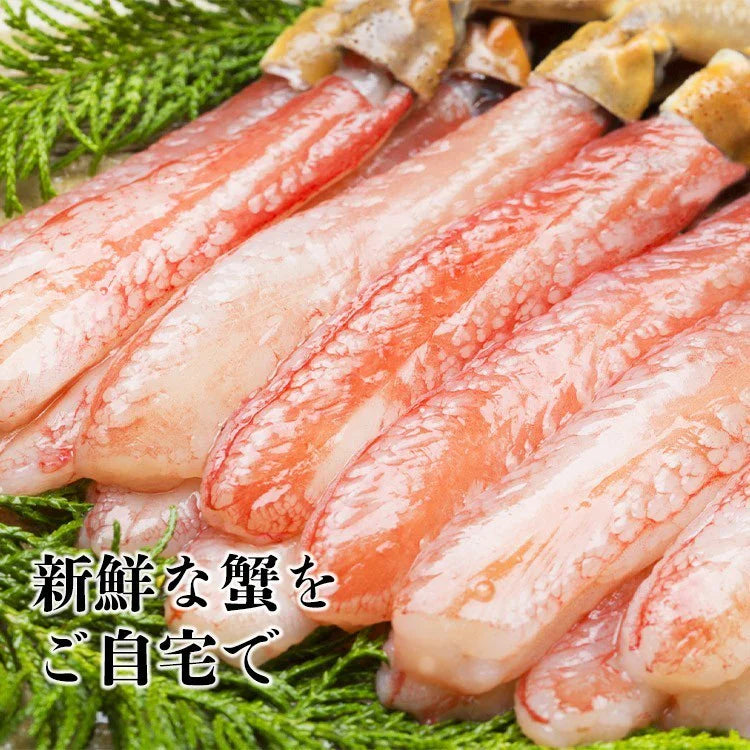 かに 太脚棒肉100％ 1kg 特大30本(15本×2) お刺身で食べられる プレミアムずわい蟹ポーション 送料無料 ズワイガニ カニ 蟹