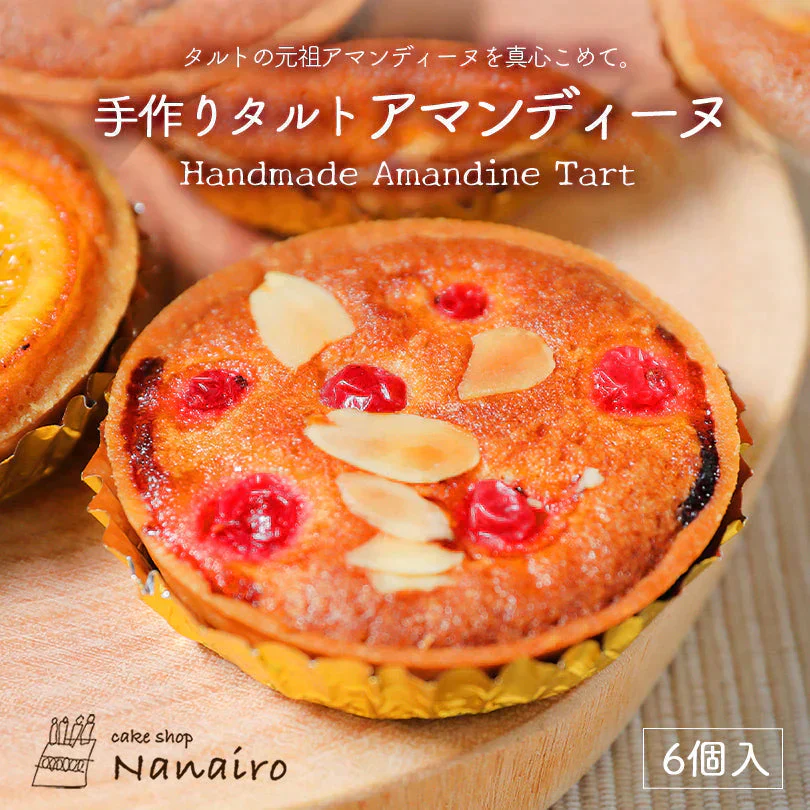【北海道限定】手作りタルト【アマンディーヌ 6個入×1】nanairo なないろ パティシエのつくる焼菓子 ケーキ